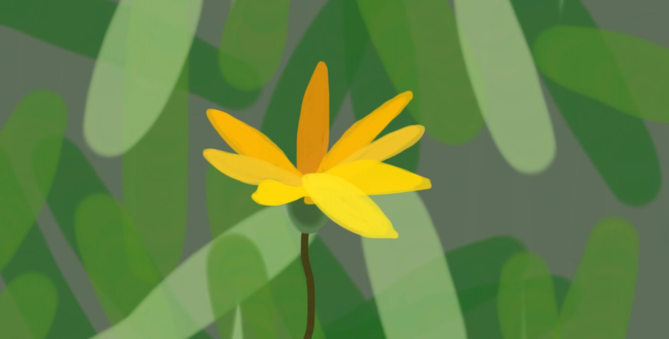 single yellow flower