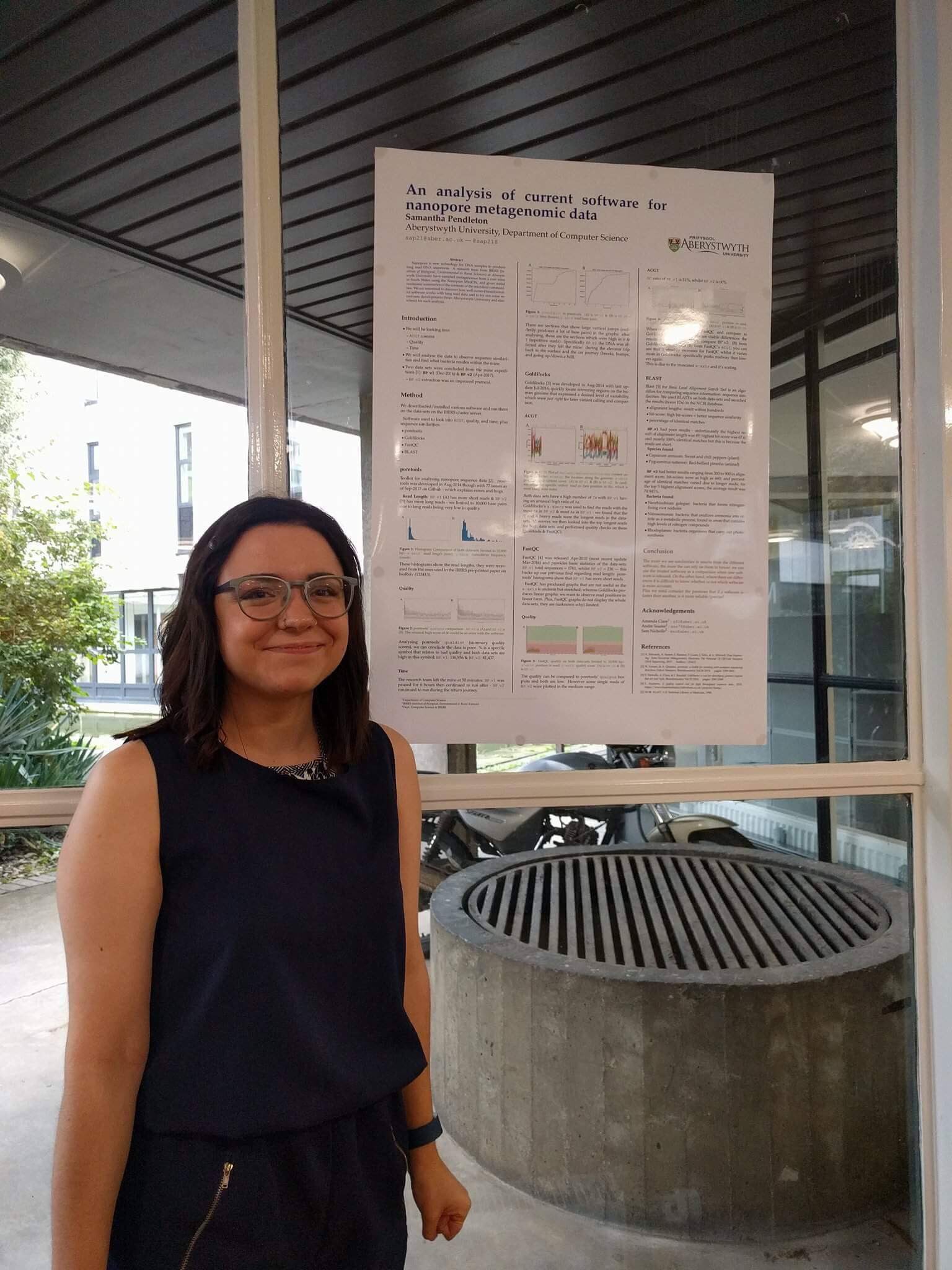 me presenting my bioinformatics poster